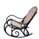 Rocking chair noir en cannage
