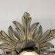35cm handmade Brass Floral Theatre Wall Ceiling Light, Italy 1970