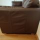 Brown leather sofa