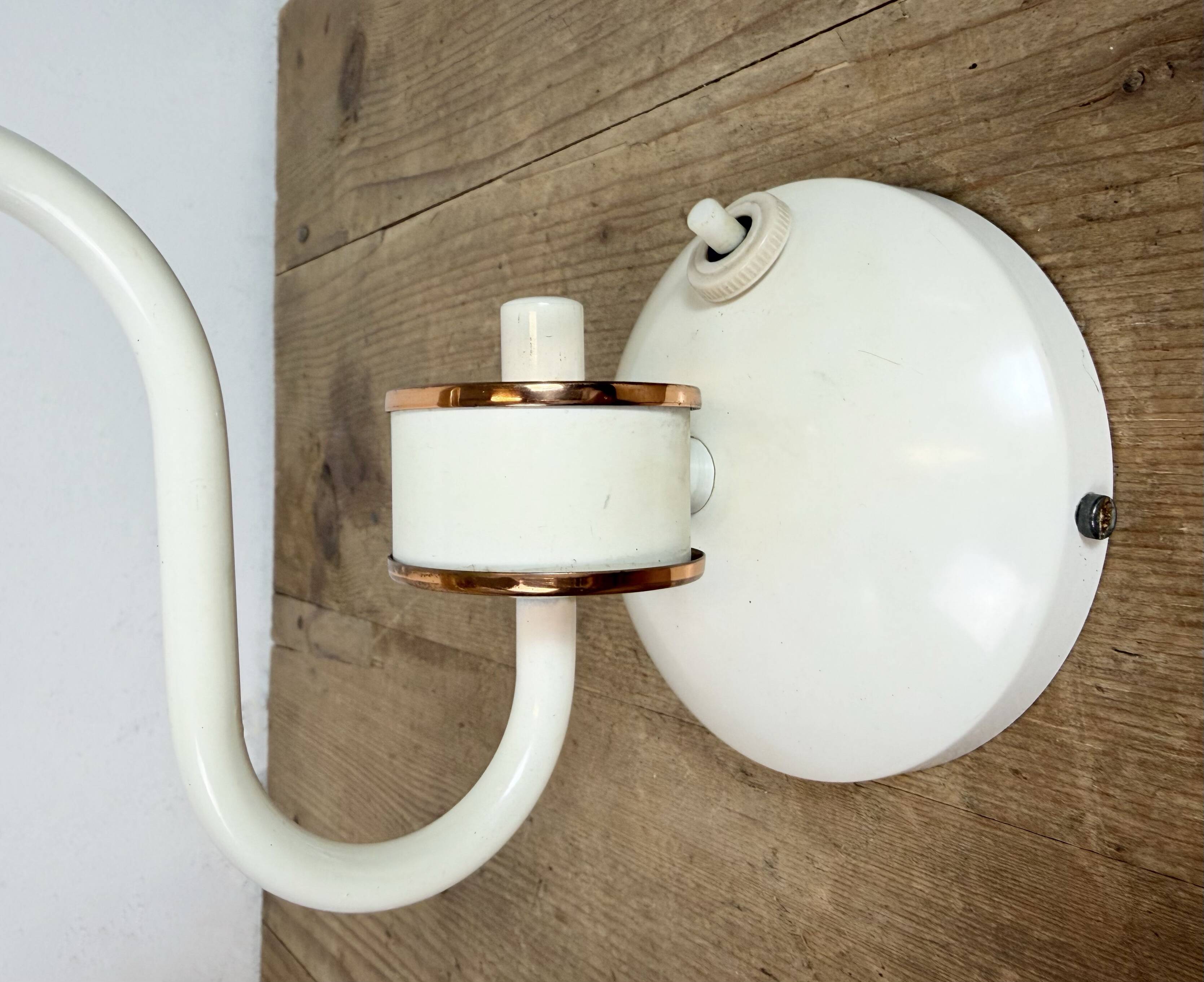 Vintage Wall Light with Milk Glass from Drukov, 1960s