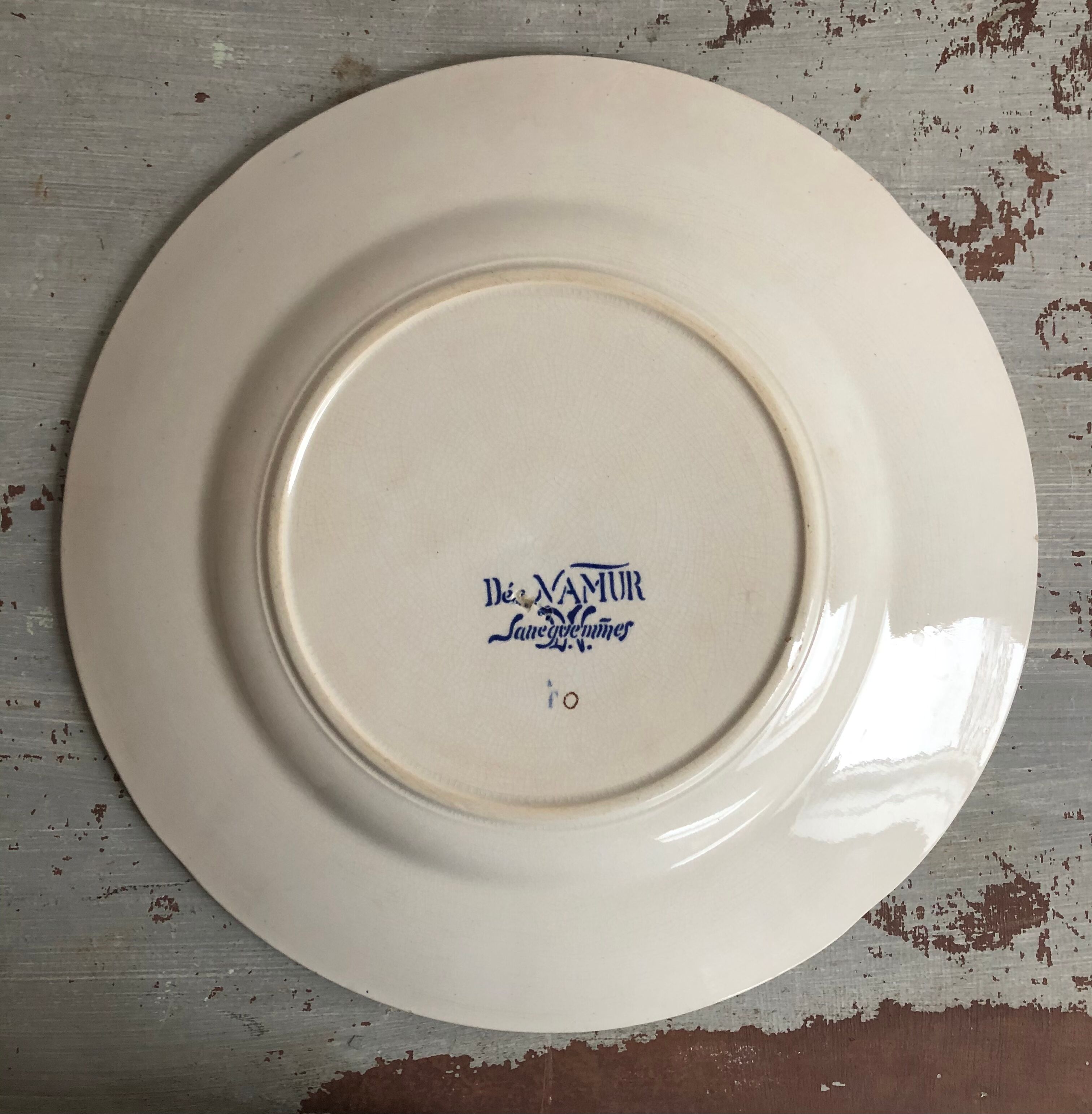 Assiette ancienne modèle Namur Sarreguemines France
