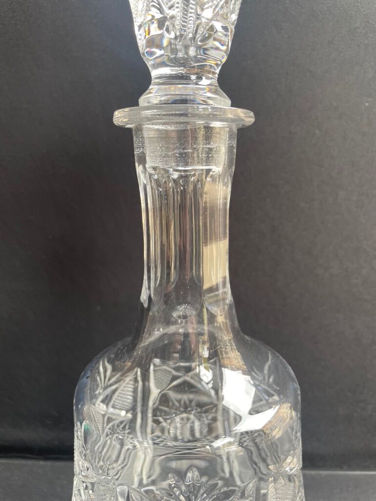 Cut crystal decanter - XXth