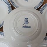 Set of 6 old ceramic soup plates, Primax saint model
