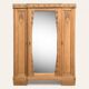 Parisian Art Deco style wardrobe in solid raw oak, 1950