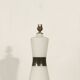 Lampe en verre opalin par Pukeberg & Böhlmarks, Suède, 1940s