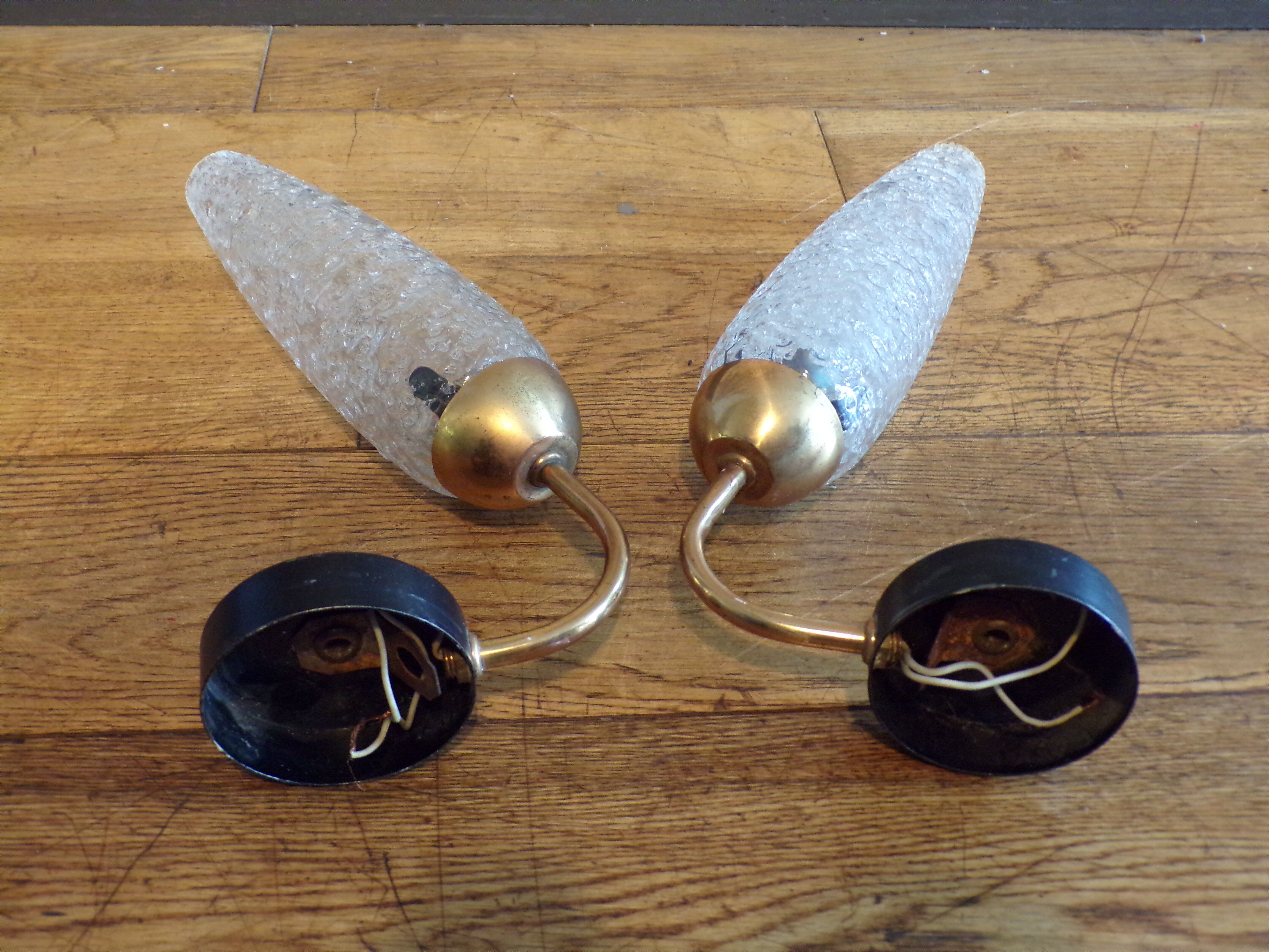 Pair of wall lamps 1950-60