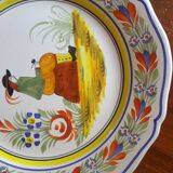2 Breton Henriot plates from the Quimper earthenware factory