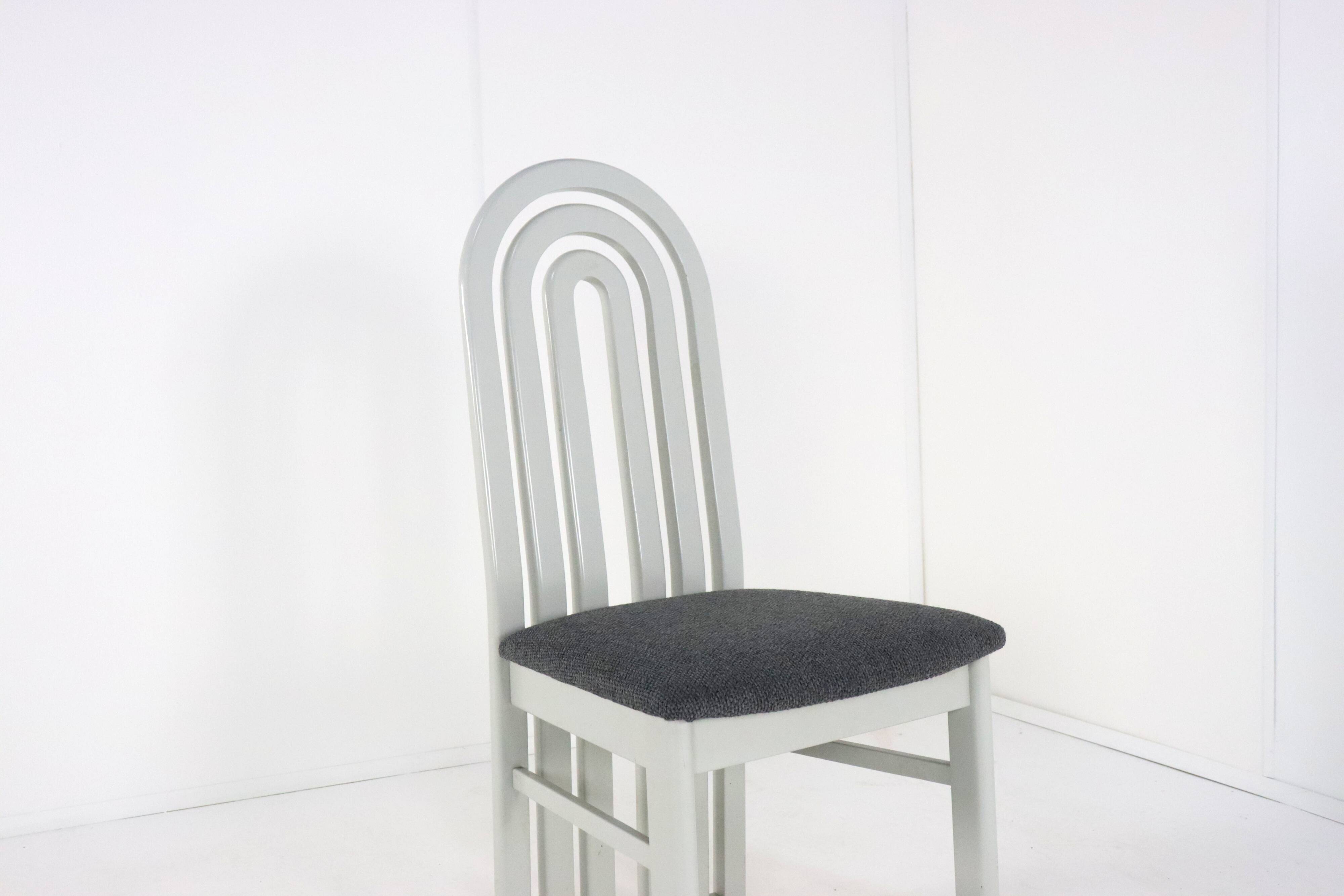 Set of 4 eighties design chairs 'Meern'