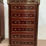 Semainier in trompe l'oeil Safe furniture of Napoleon III style Mahogany XX century
