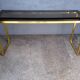 Designer console in gilded brass and glass, 1970s