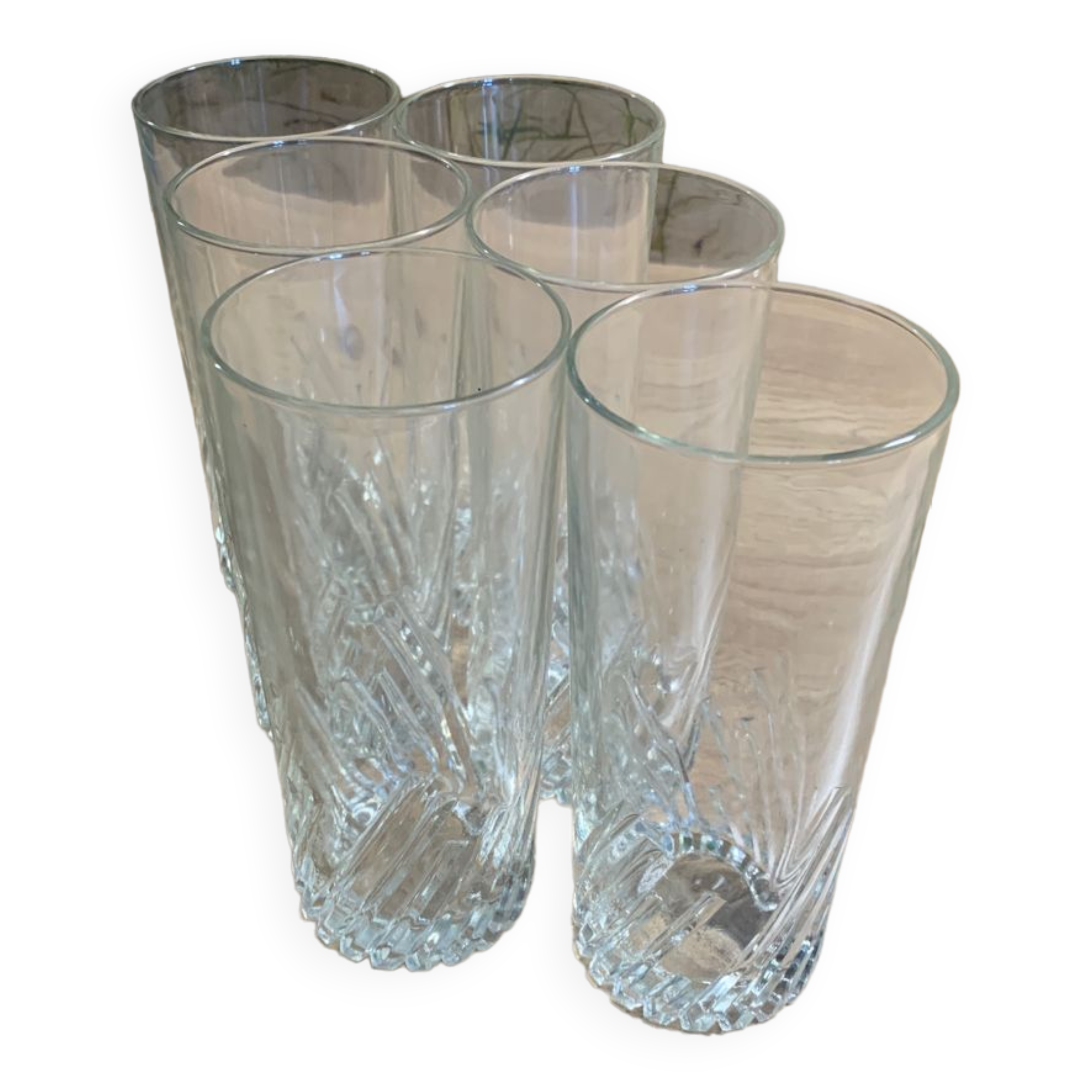 Set of 6 large glasses water / soda / aperitif ~15cm