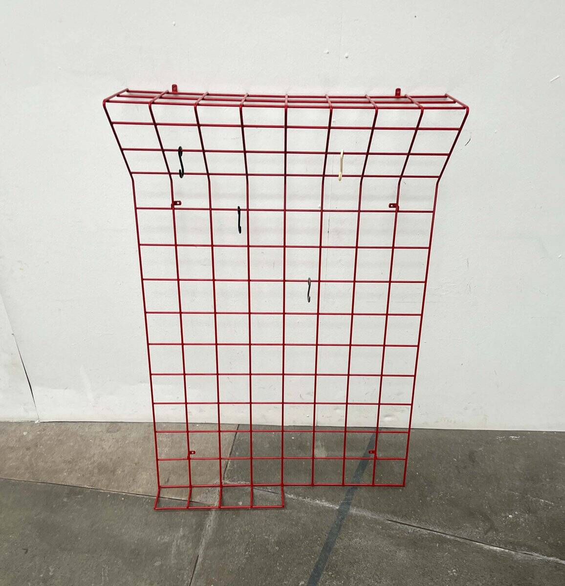 Red rope coat rack, modern German mid-century, 1960s.