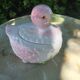 Boîte canard en barbotine blanc et rose