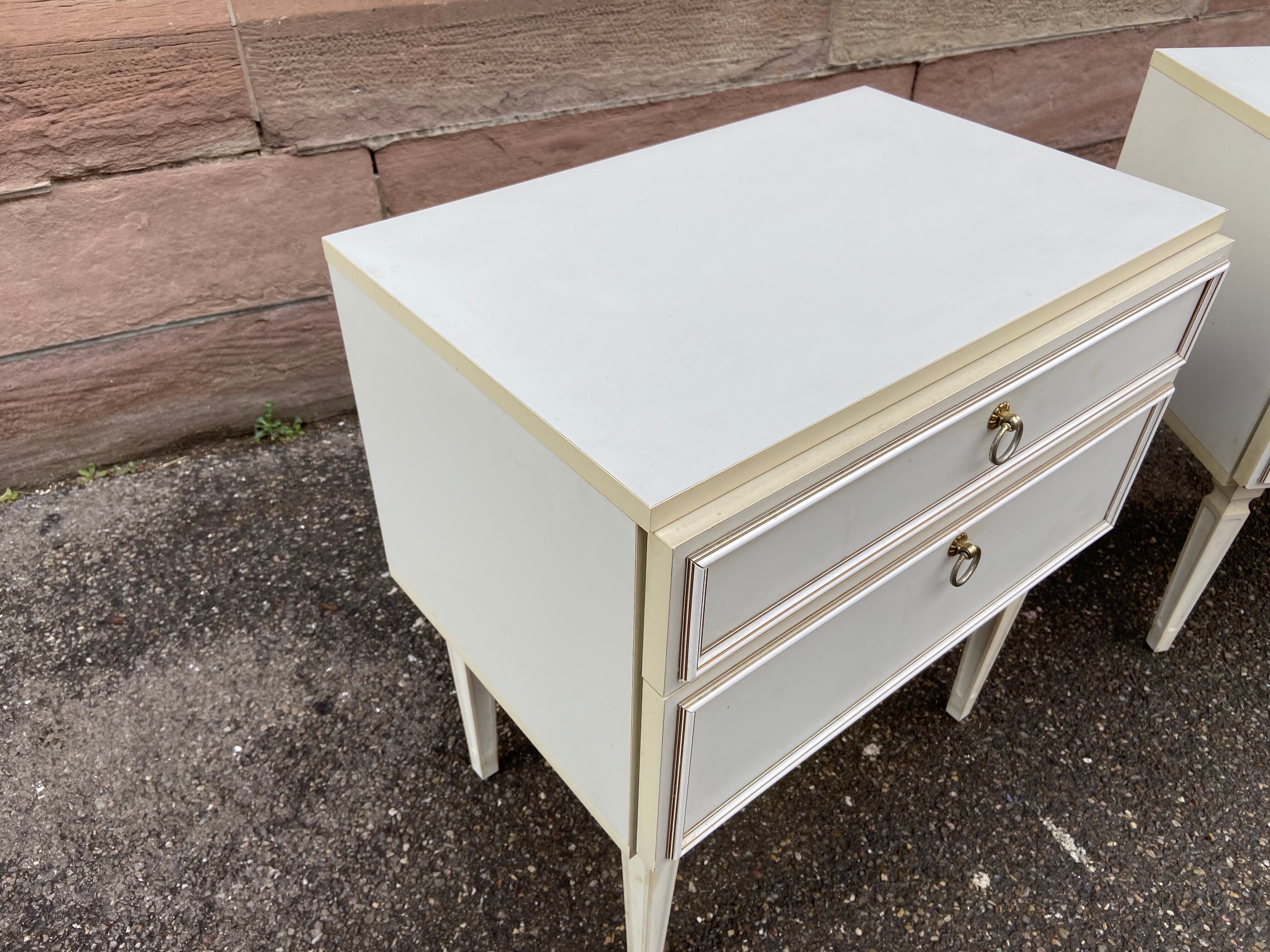 Vintage 1970 Neo Louis XVI bedside pair