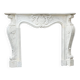 Louis XV style fireplace in Carrara marble, circa 1980
