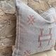 Housse de coussin en soie cactus gris : Coussin marocain tissé à la main