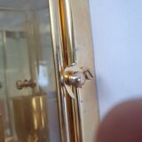 Pair of wall sconces in gold-plated brass with bevelled glass, Italian.