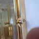 Pair of wall sconces in gold-plated brass with bevelled glass, Italian.