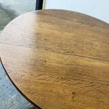 19th century antique oak round tilt top table