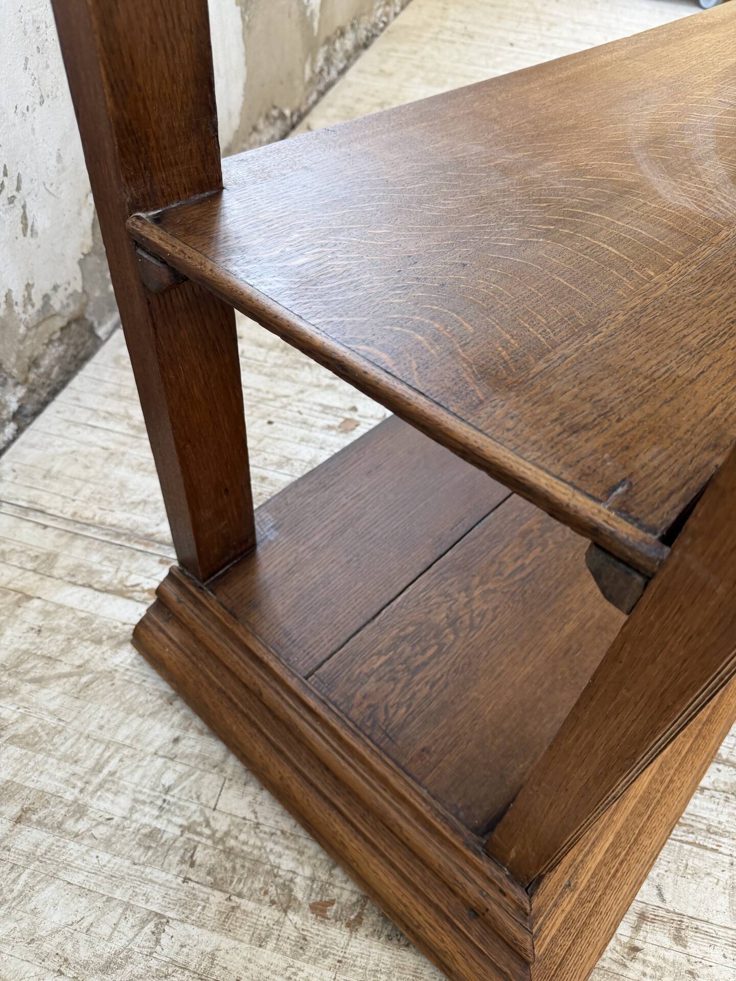 19th-century oak console table