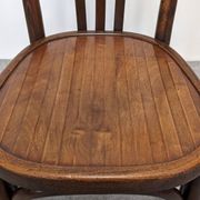 Série de 8 chaises bistrot Baumann en hêtre courbé, France vers 1930