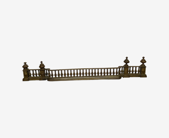 Barre de foyer, barre de cheminée en bronze style Louis XVI, époque Napoléon III