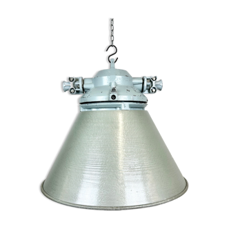 Industrial Explosion Proof Lamp with Aluminium Shade from Elektrosvit, 1970s