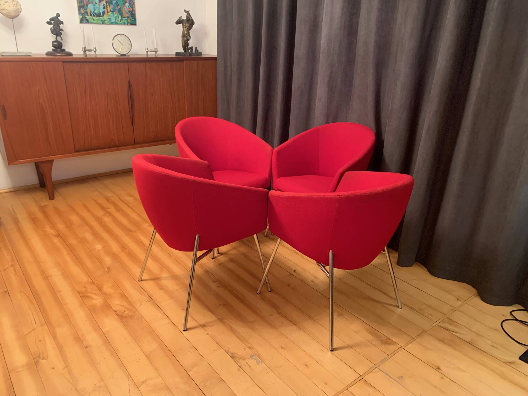 A set of four Megan club armchairs designed by René Holten, Artifort, the Netherlands