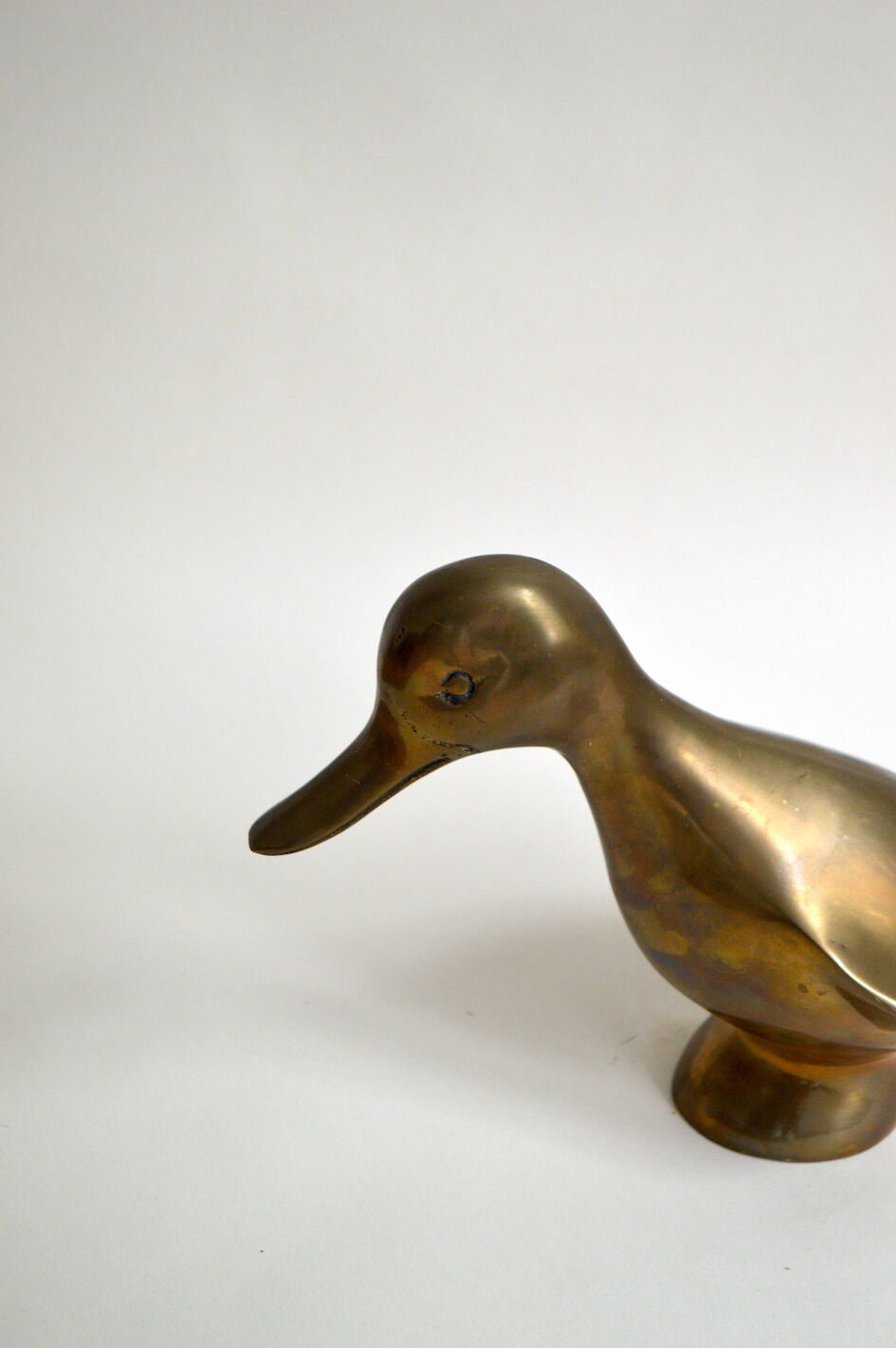 Vintage brass duck