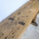 Old farmhouse bench in raw wood