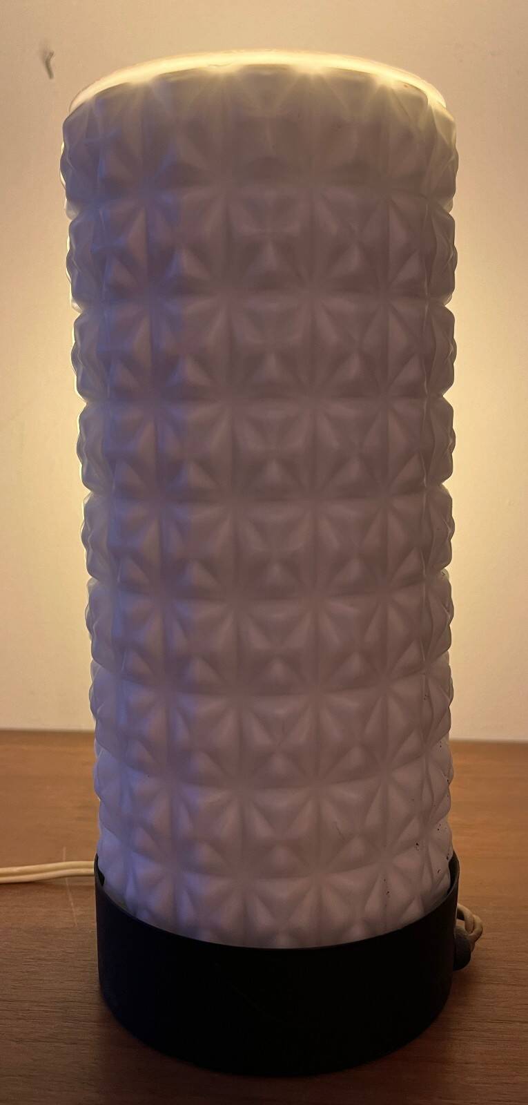 Mazda lamp with opaline glass and patterns