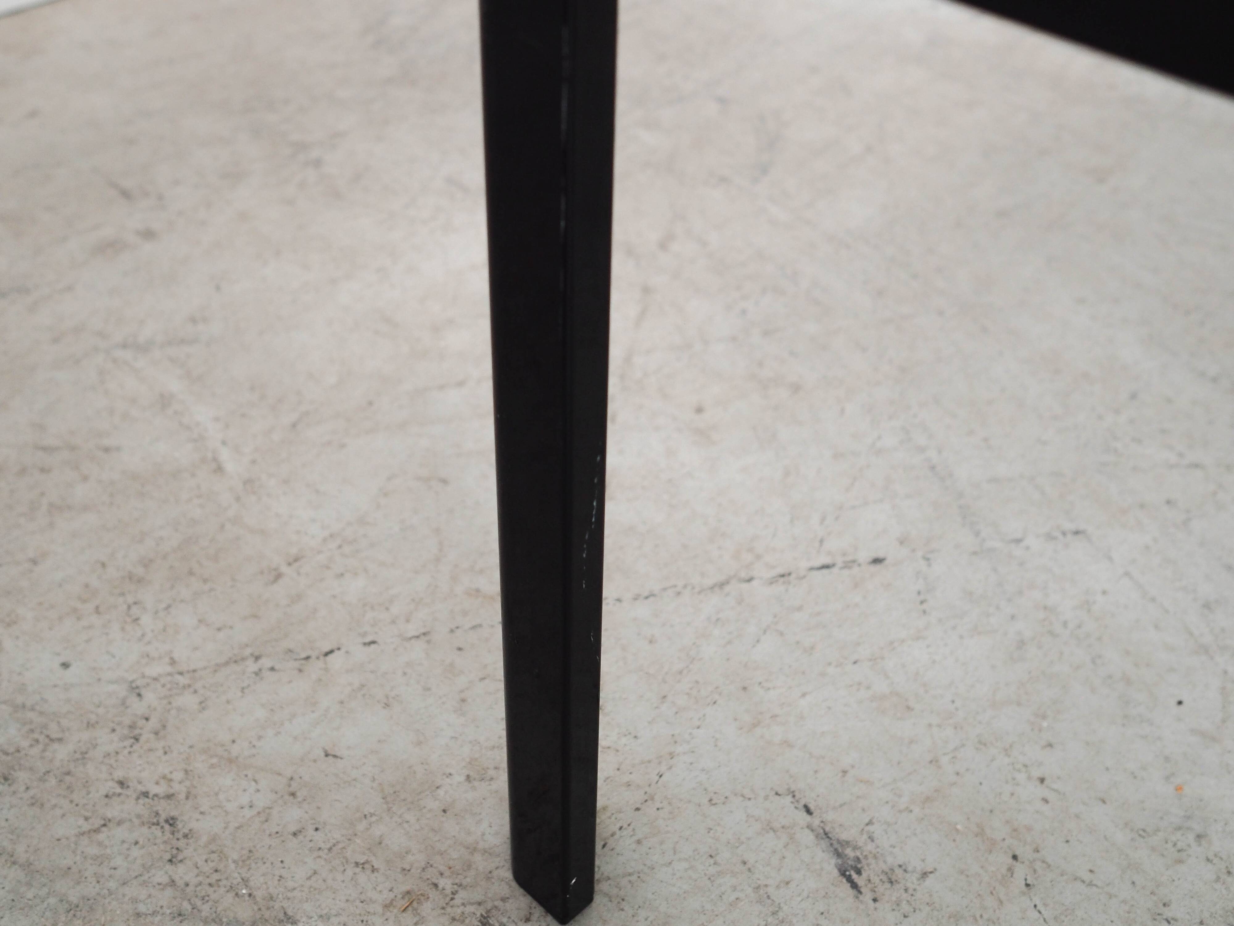 Square glass coffee table, Italian design, 1970s, made in Italy