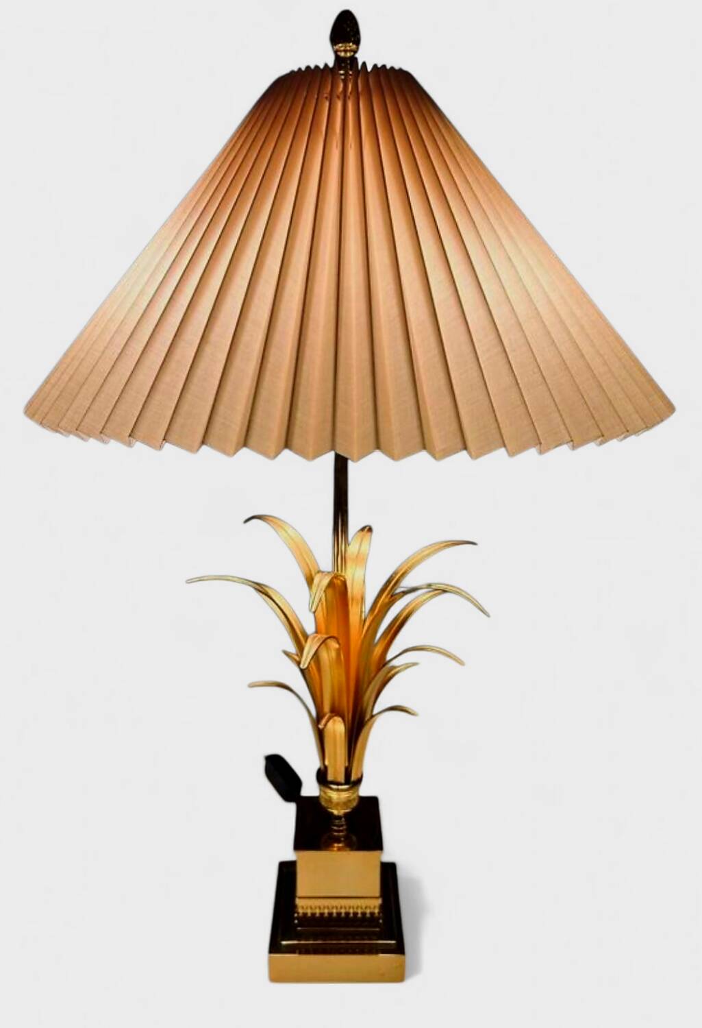 Brass Palm Tree Lamp – Maison Boulanger – 1970s