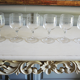 Set of 24 old engraved crystal foot glasses