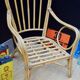 Rattan and bamboo chair adult 70s