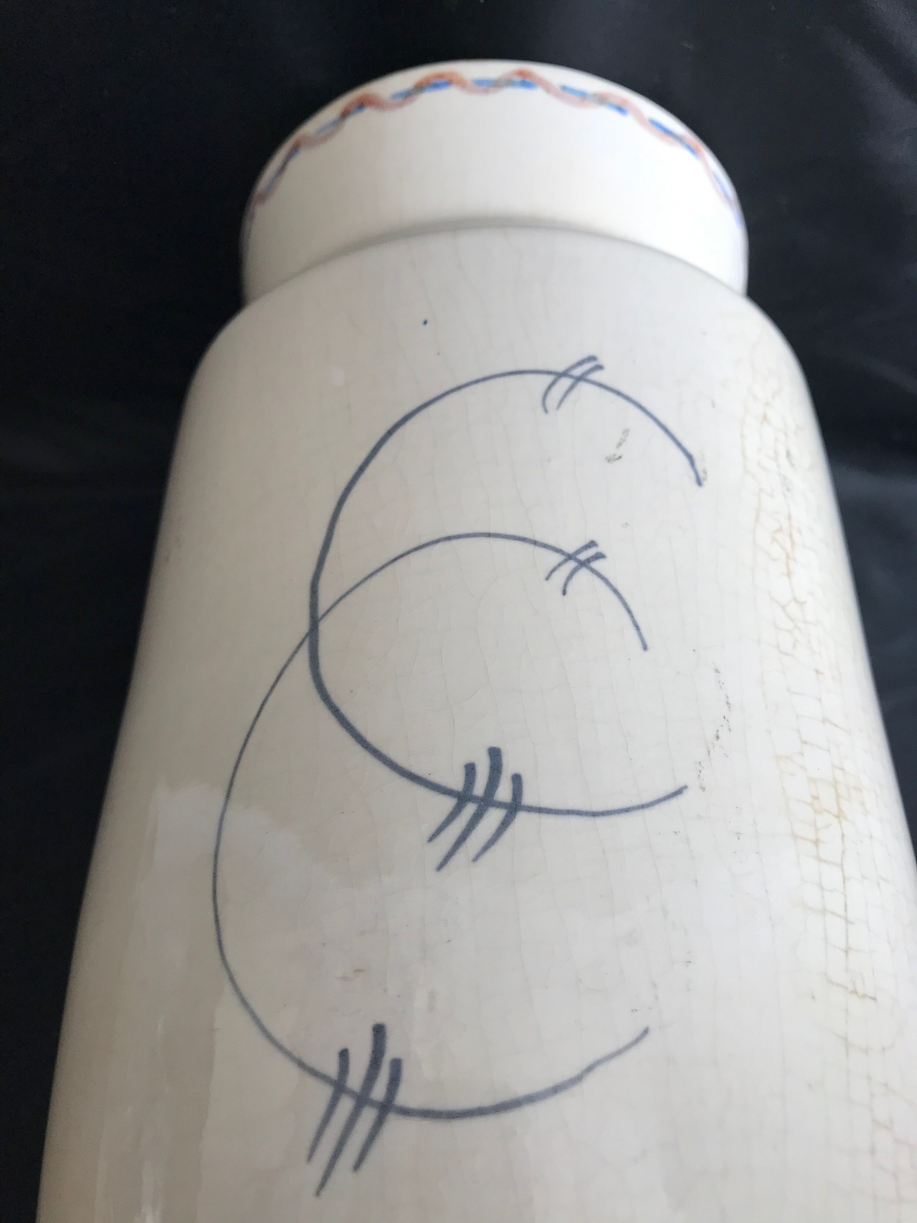 Vase signed by the artist E D - Cazalas