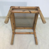 Bamboo coffee table and smoked glass