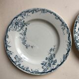 Set of 6 plates in faience Luneville model Passiflore