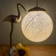 Vintage globe pendant light in yellow and gold clichy glass XXL