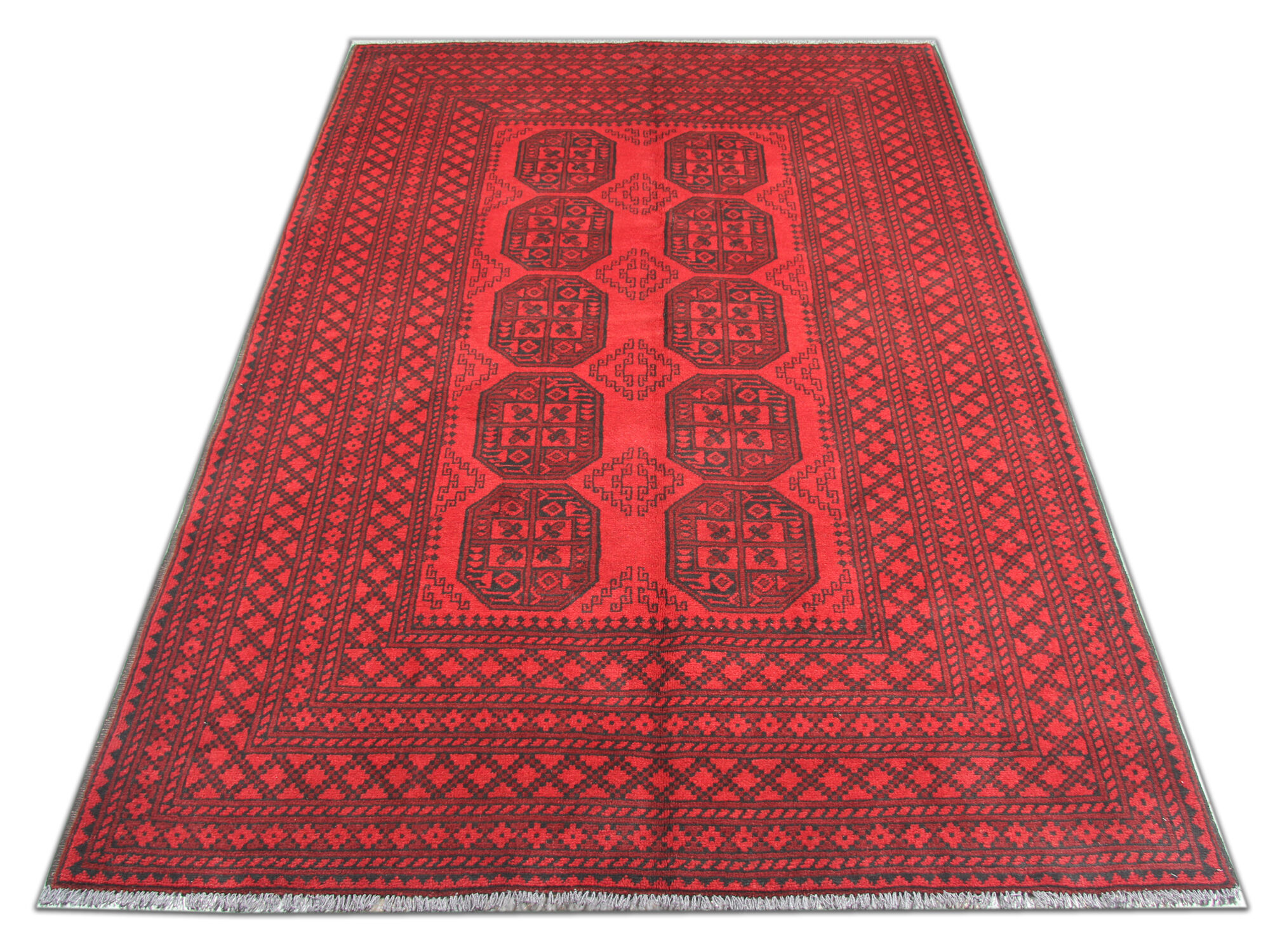 Red Wool Carpet Traditional Ziegler Rug- 164x237cm