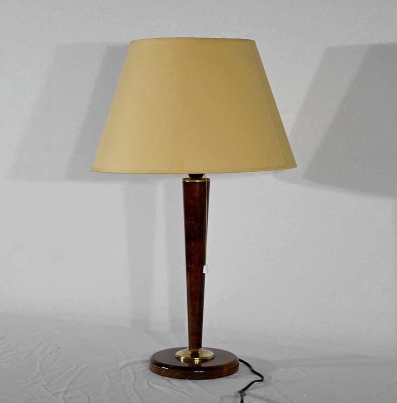 Mahogany and Brass lamp,1950