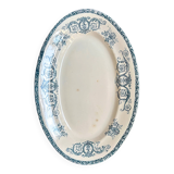 Oval plate Léon Graves in ironstone, "Marie-Louise" service.