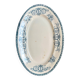 Oval plate Léon Graves in ironstone, "Marie-Louise" service.