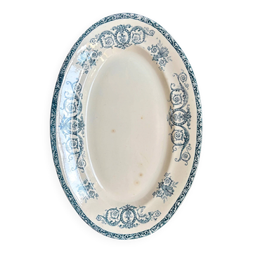 Oval plate Léon Graves in ironstone, "Marie-Louise" service.