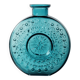 Teal Sunburst Blue Bubble Glass Vase / Erich Jachmann for WMF / 1960s