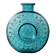 Teal Sunburst Blue Bubble Glass Vase / Erich Jachmann for WMF / 1960s