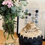 Clay pot and raffia