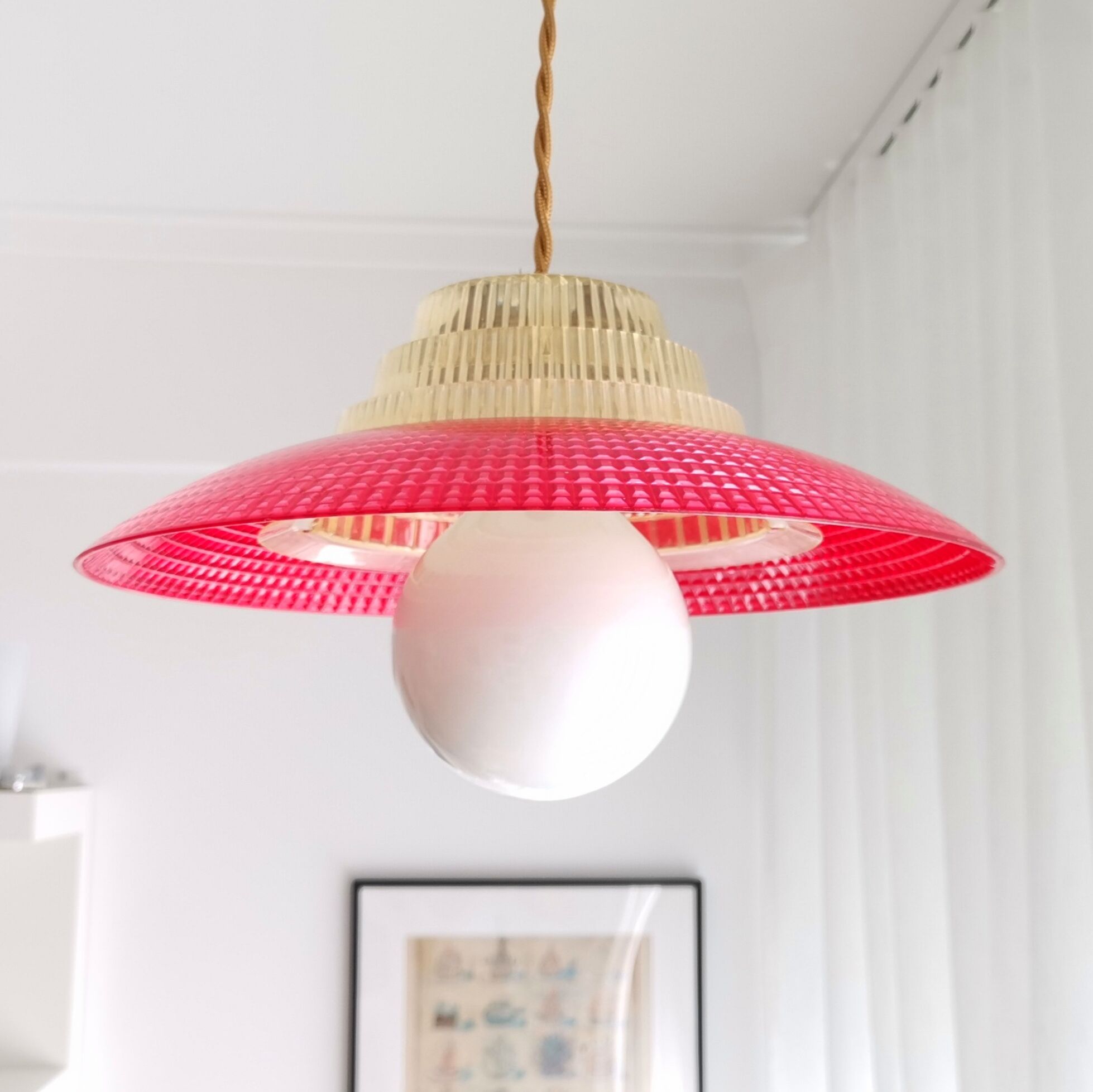 Vintage danish ufo flying saucer lamp space age