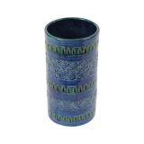 Vintage Italian Vase Ceramiche Minerva Blue Ceramic