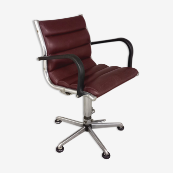 Swivel office chair in chrome-plated metal 70s